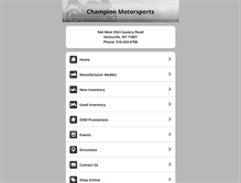 Tablet Screenshot of champion-honda.com